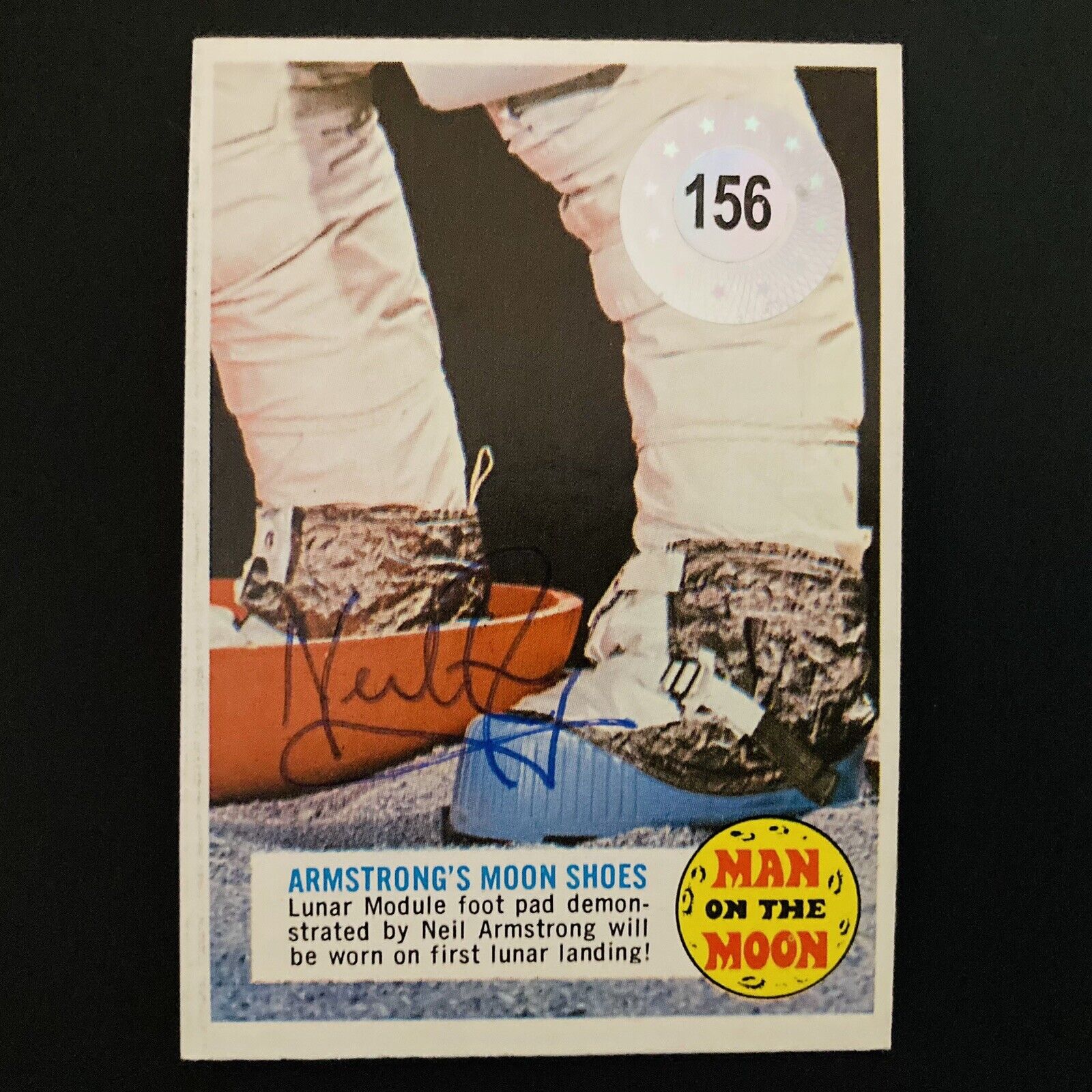 NEIL ARMSTRONG 1969 TOPPS SIGNED NASA Apollo 11 Autographed Astronaut With COA