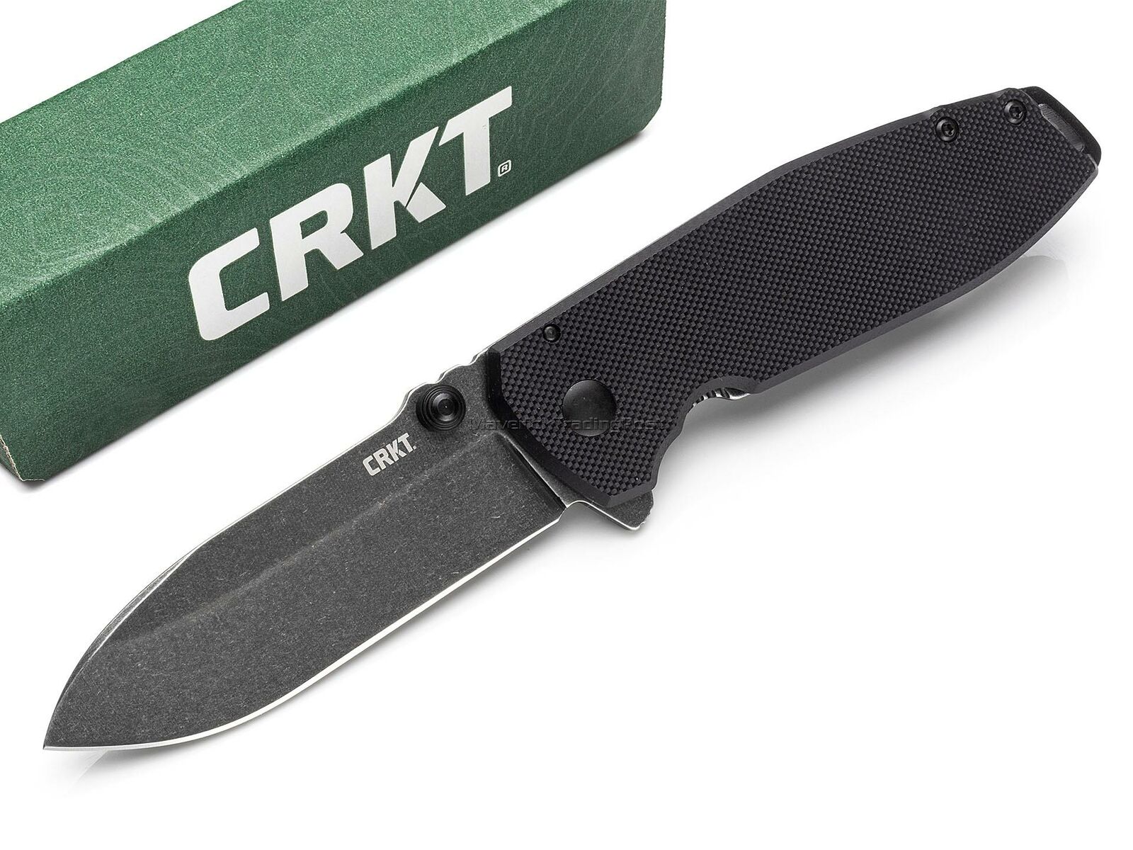 CRKT Squid XM Folding EDC Pocket Knife D2 Black Stonewash Finish Assisted 2495K