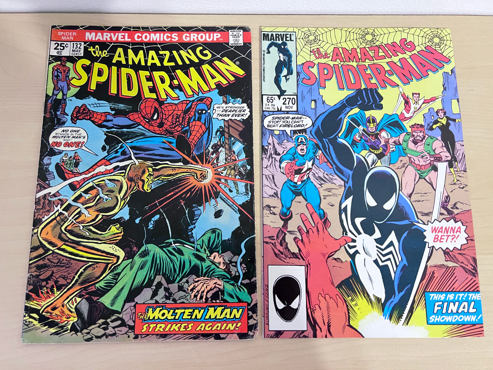 Vintage MARVEL Comic Books Lot of 2 THE AMAZING SPIDER-MAN