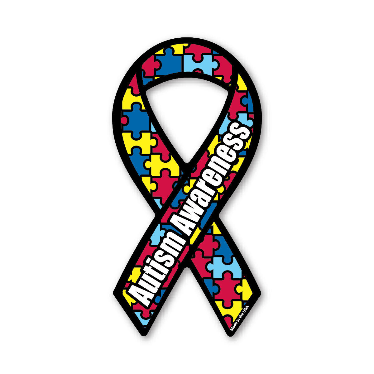 Autism Awareness Mini Ribbon Magnet