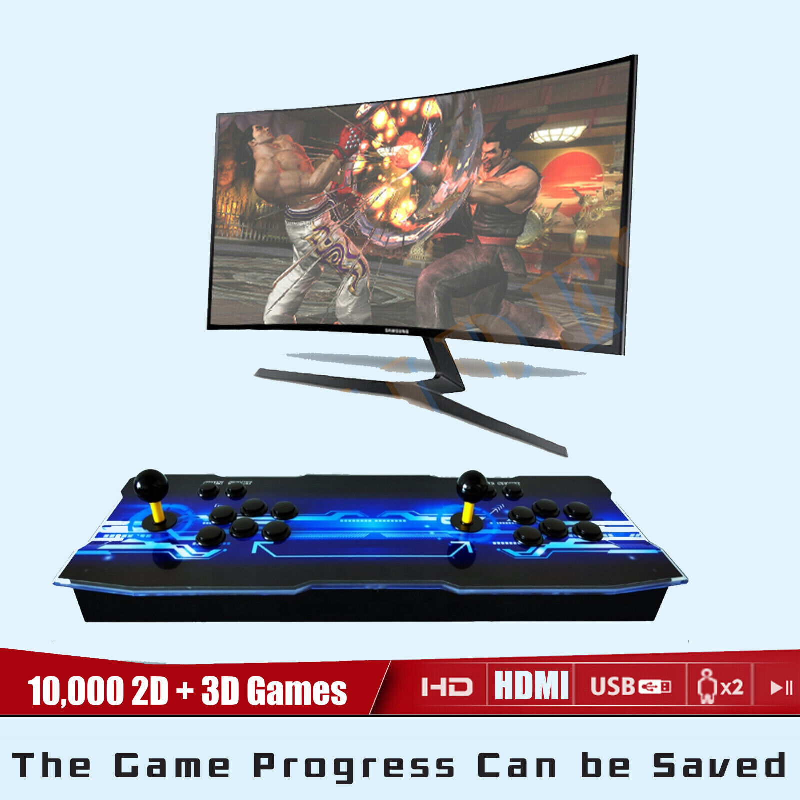 2022 - Pandora Arcade Saga EX2 3D WiFi 10000 Games 64GB 12-core - HDMI -1080p