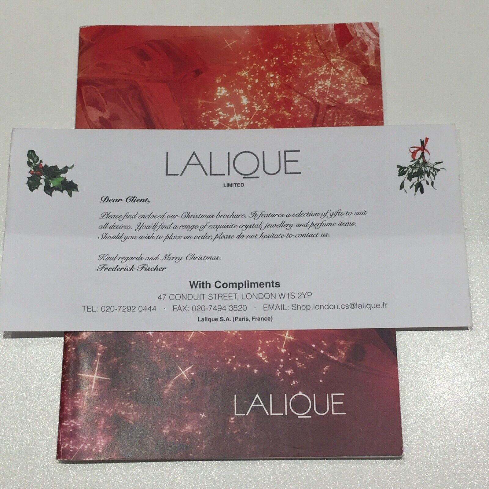 Lalique Signature Catalogue Christmas Brochure Paperback October 2011
