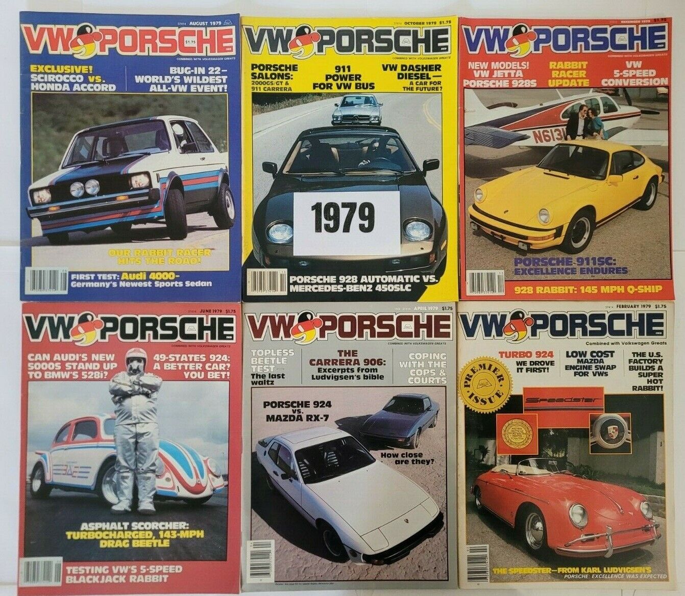 Full Year Lots of Vintage VW & Porsche Magazines (Bimonthly / 6 Issues Per Lot)