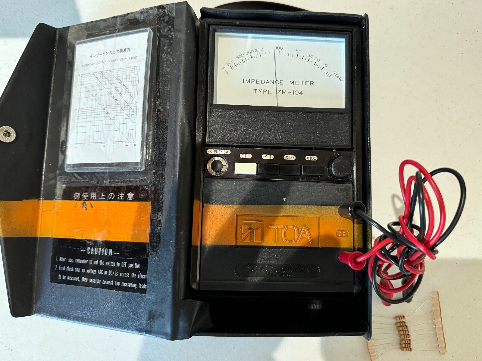 TOA Speaker 25/70 V Impedance (Bridge) Meter, Handheld, Battery Operated ZM-104.