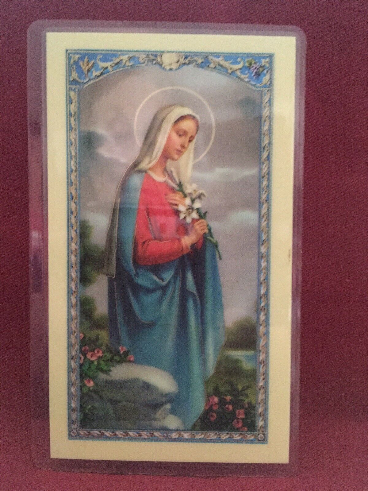 Bonella Holy Card by W. J. Hirten Co. Courtship Prayer