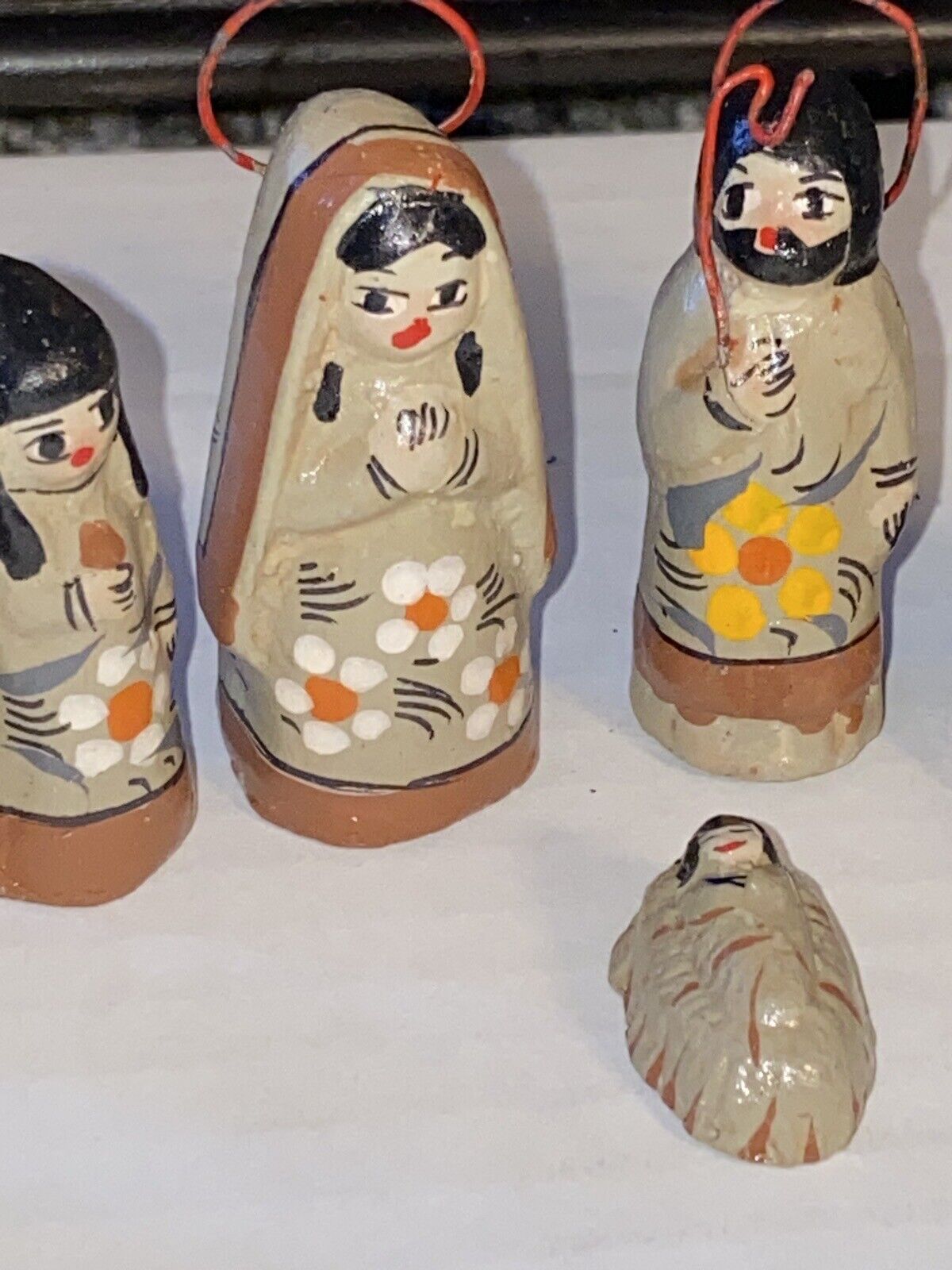 Vintage Hand Painted Nativity 14 Pieces