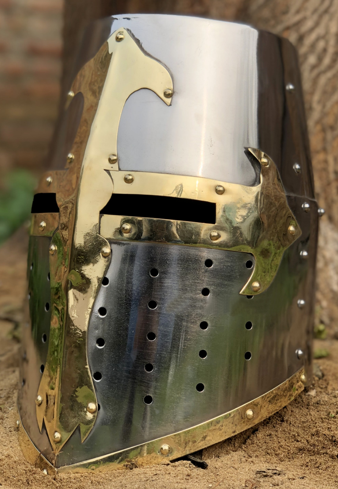 Medieval Templar Crusader Knight Armor Helmet | Greek Roman Spartan Armour | Sil