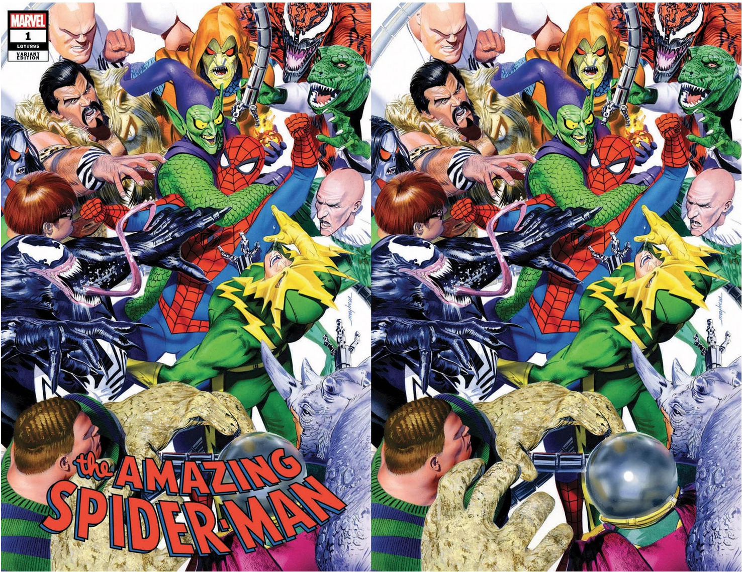 AMAZING SPIDER-MAN #1 (2022) Variant Set of Cover A and Virgin Cover B Raw