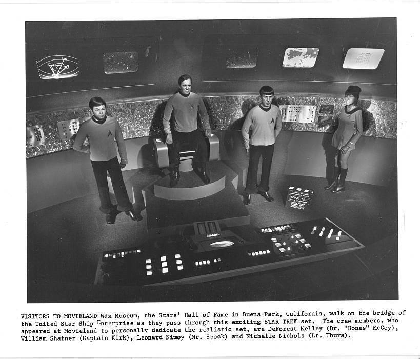 Vintage 1974 STAR TREK Movieland Wax Museum - 28 pages of file copy documents.