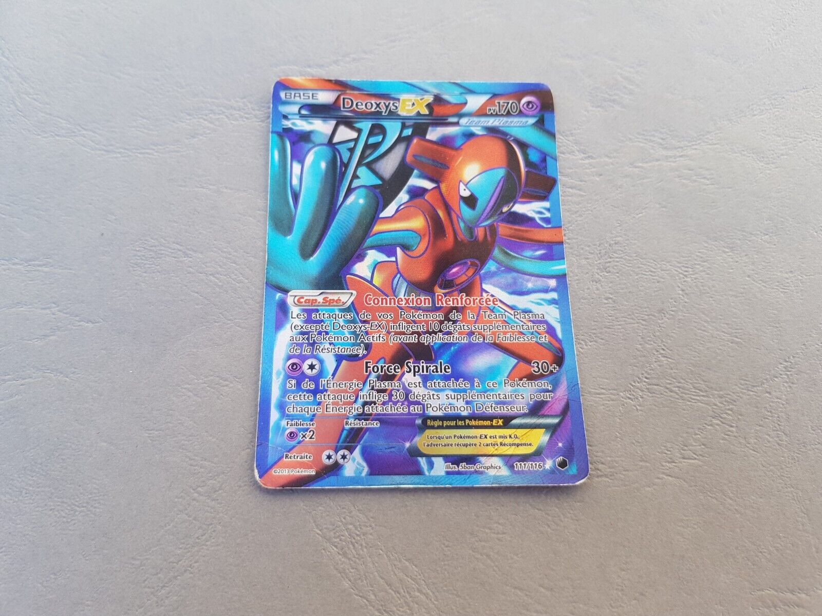Pokemon Card - N&B Glaciation Plasma 111/116 Deoxys EX PV170 - ULTRA RARE - FR