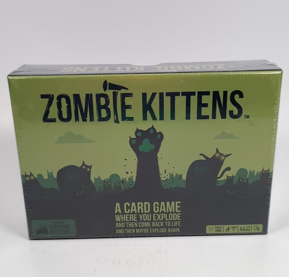 Zombie Kittens Card Game by Exploding Kittens Party Game For 2-5 Players Ages 7+