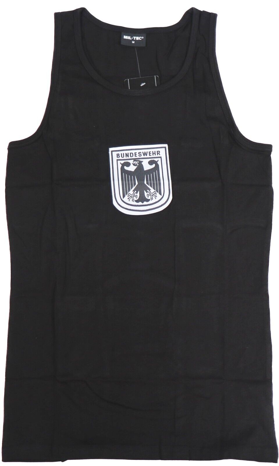 XXLarge - MilTec German Bundeswehr Black Tank Top PT Shirt Jacket Fitness Gym