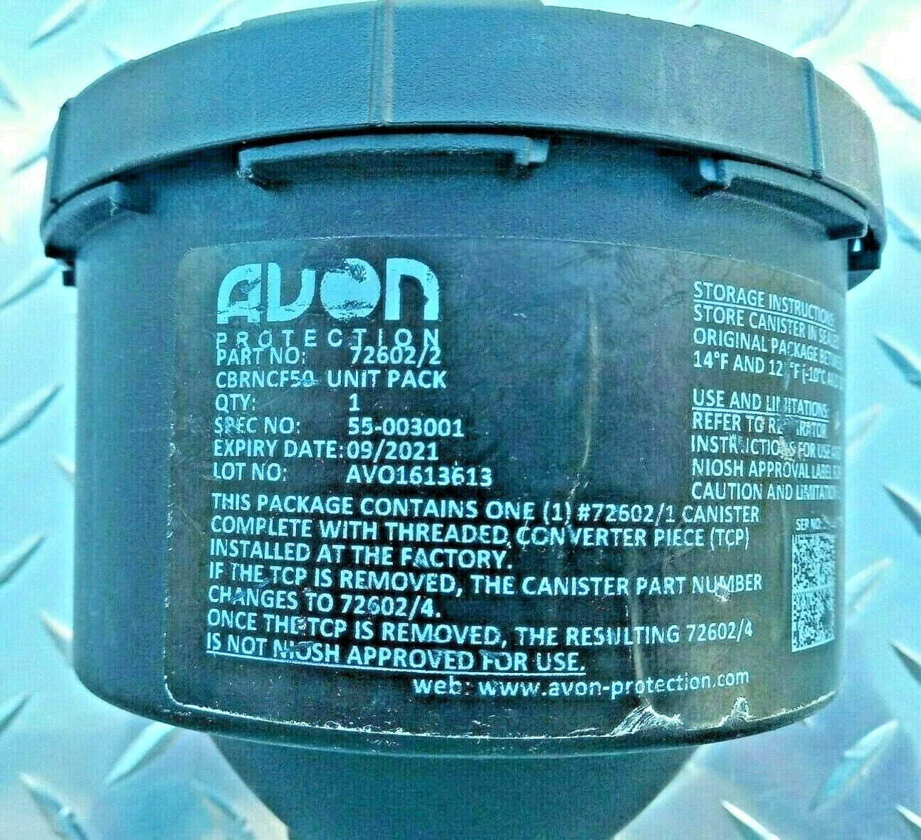 AVON CBRNCF50 CBRN Gas Mask Filter 40mm NATO NEW/Factory Sealed Exp 09/2021 NOS