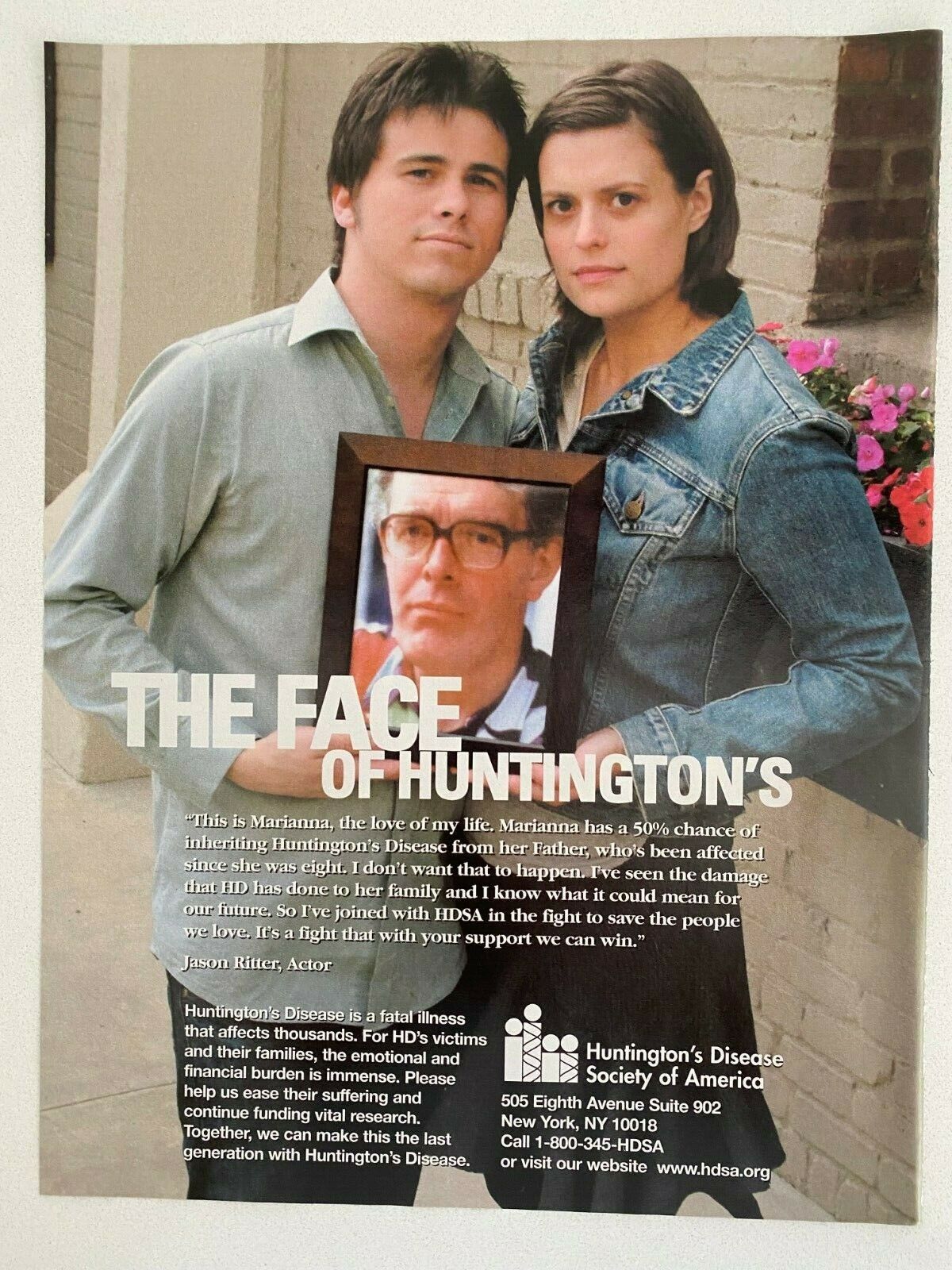 Huntington's Disease Society of America 2006 Magazine Ad