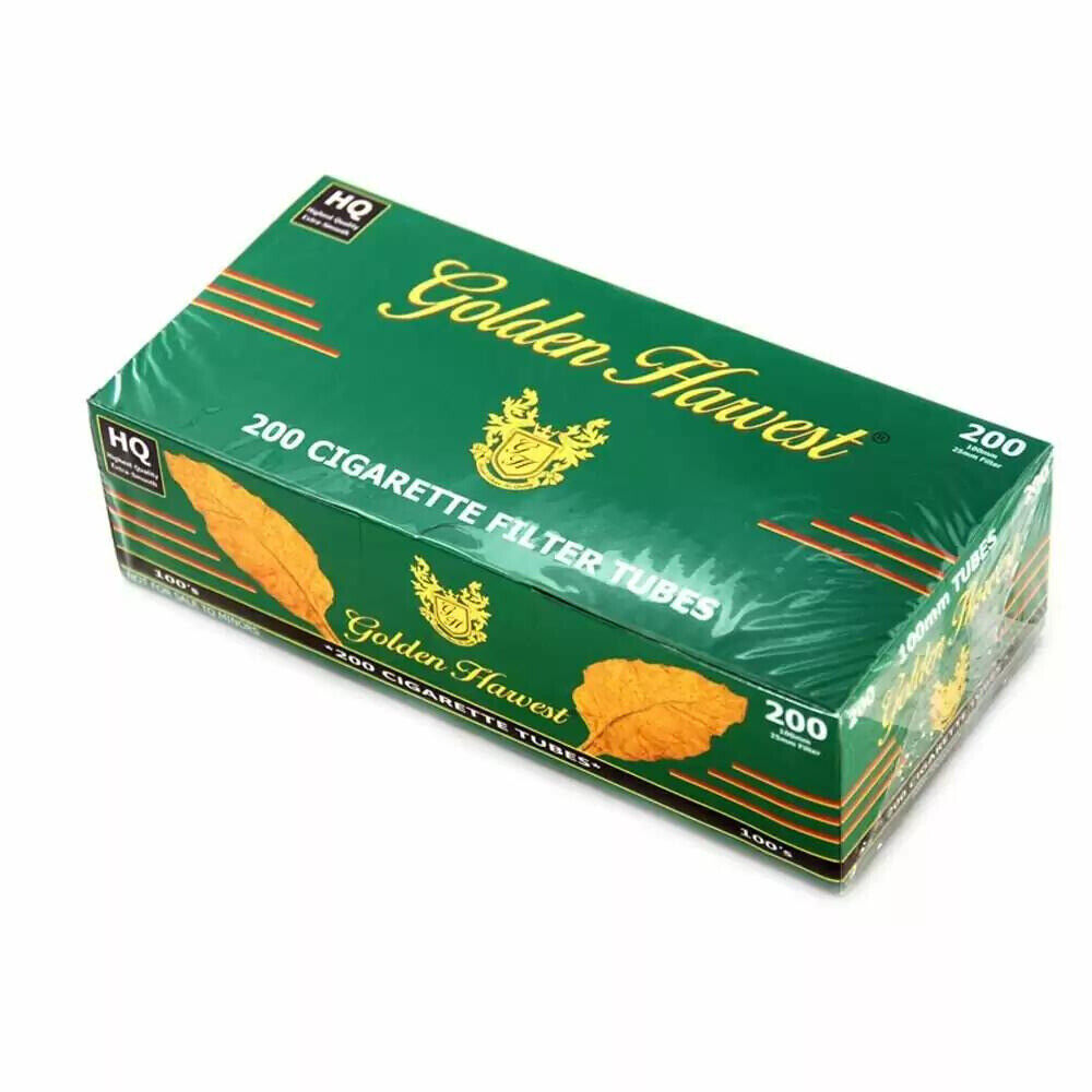 Golden Harvest Menthol 100mm Cigarette Tubes 200 Tubes Per Box (Pack of 10)
