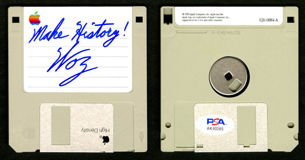 Steve Woz Wozniak SIGNED NEW Apple HD High Density Disk Mac PSA/DNA AUTOGRAPHED