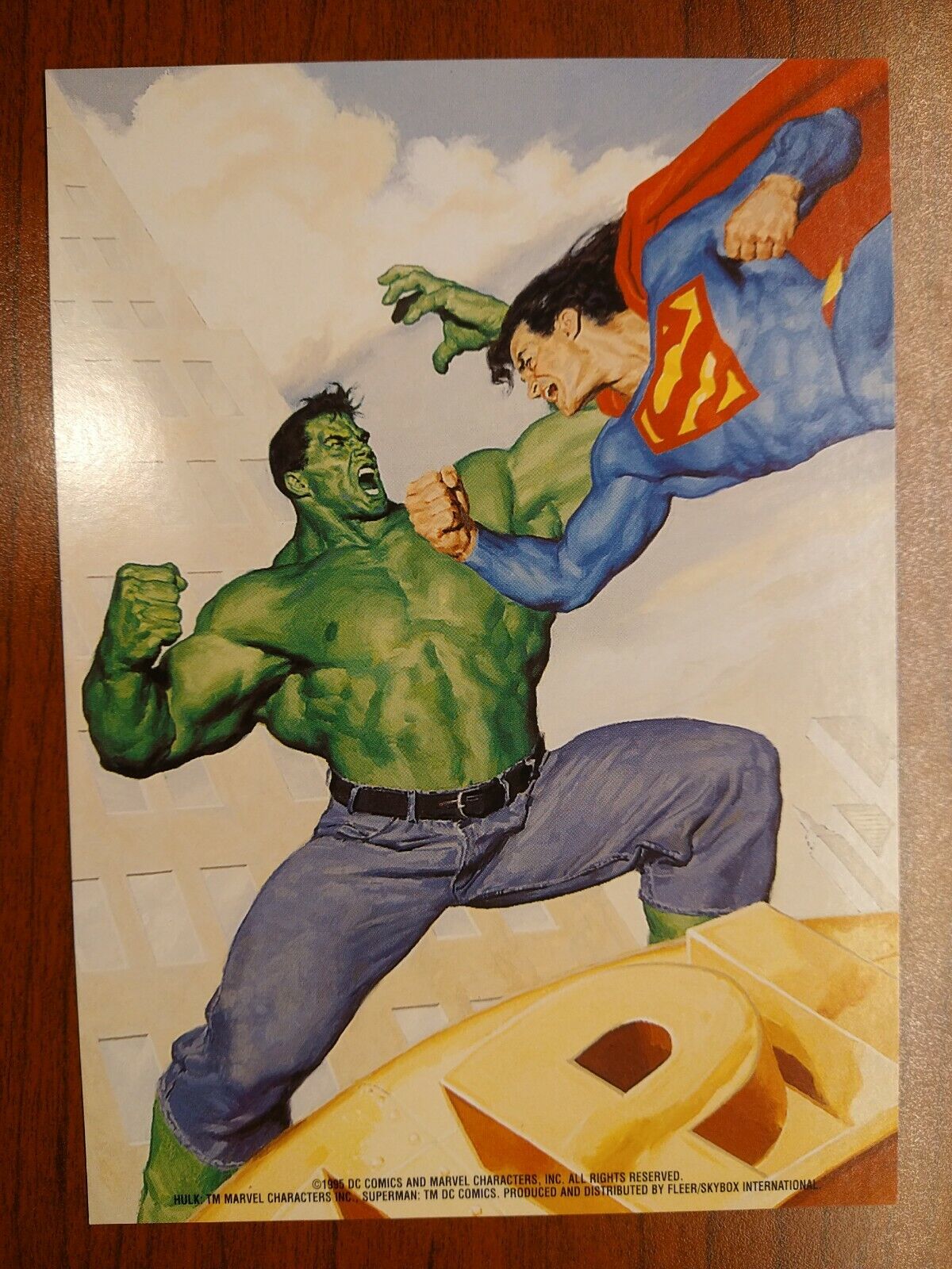 1995 DC vs Marvel Case/Box Topper Superman vs Hulk 1:50. Wal-Mart Exclusive NOS