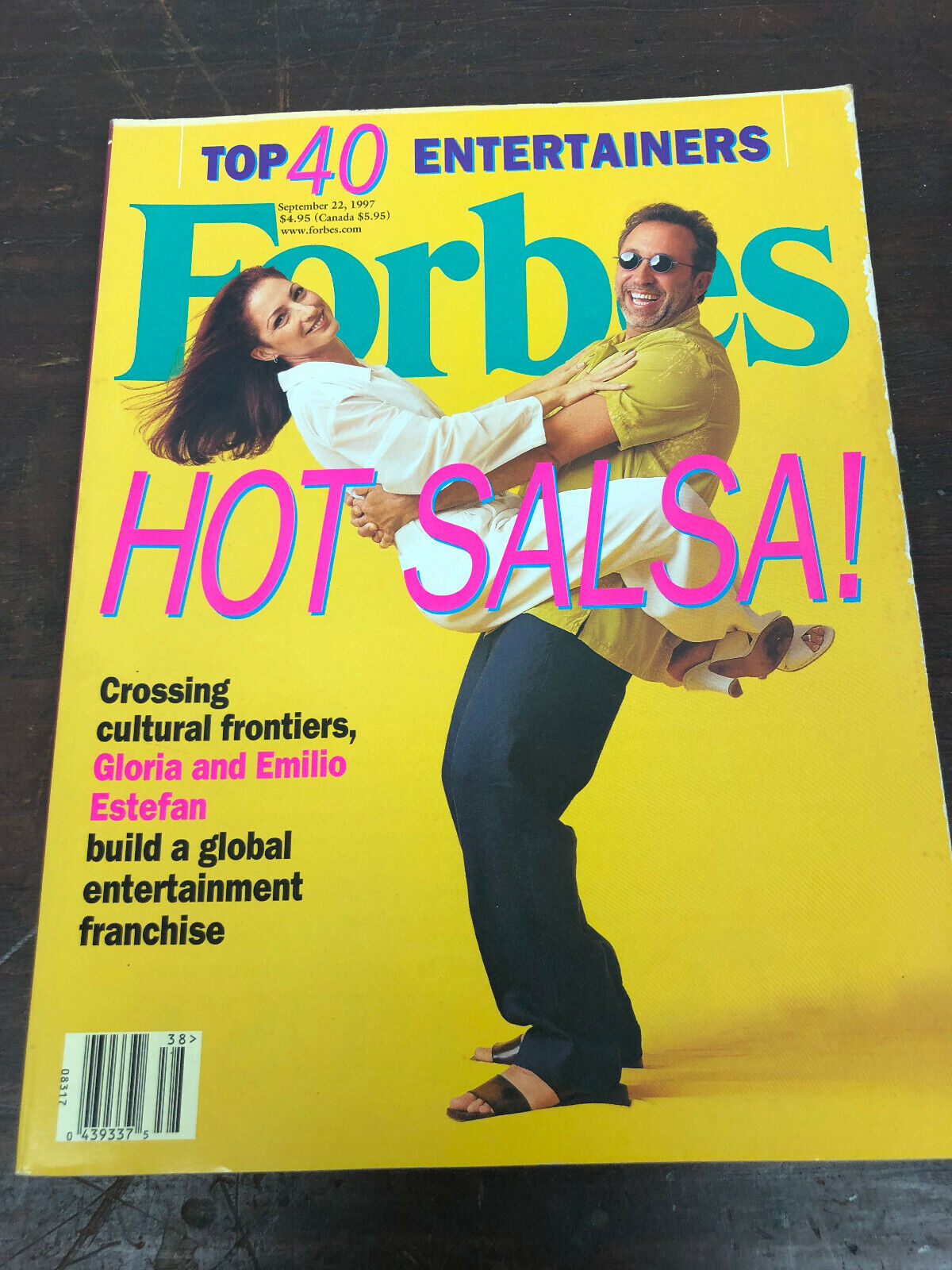 Vintage Forbes September 1997 Magazine - Hot Salsa Gloria and Emilio Estefan