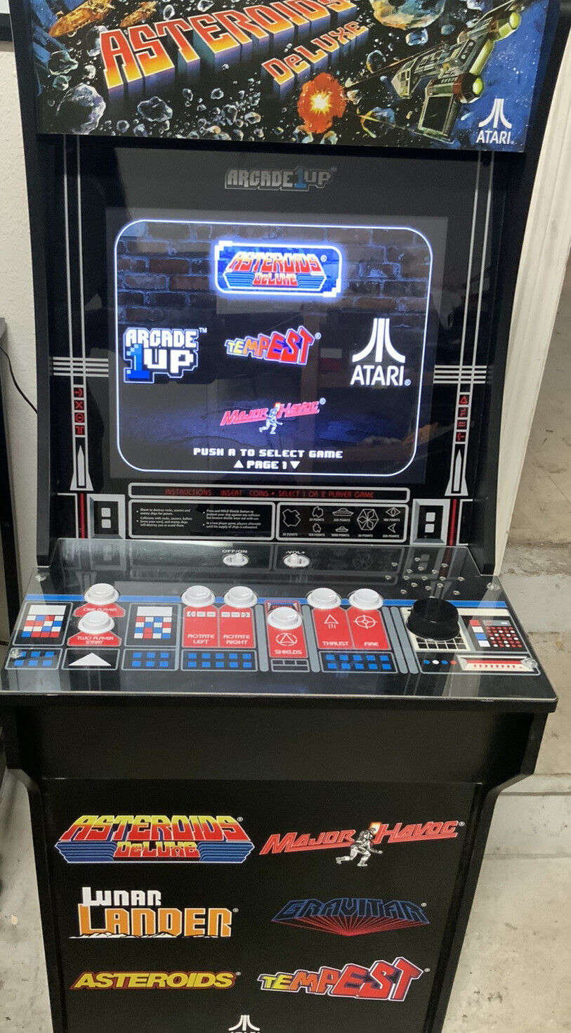 🧷 ARCADE 1up ASTEROIDS DELUXE 6in 1 games, 4ft, Great Conditions 👌