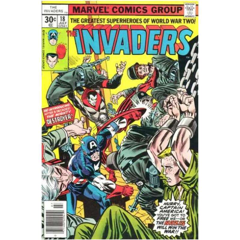 Invaders (1975 series) #18 in Very Good + condition. Marvel comics [n|