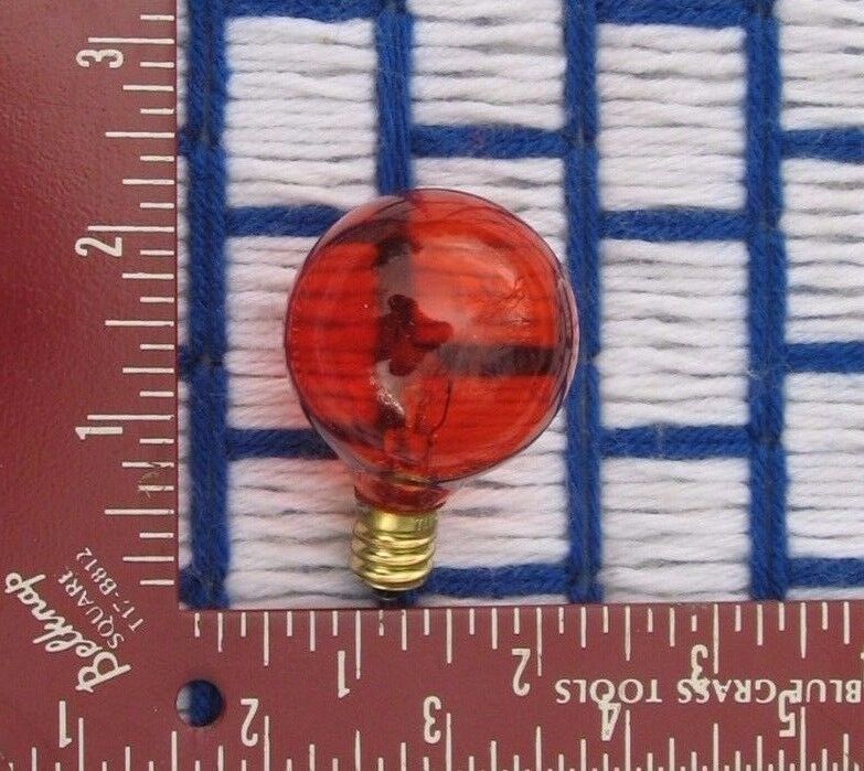 25 ~ TRANSPARENT AMBER C7 base CHRISTMAS LIGHT bulb Round Berry Globe 10w G12.5 