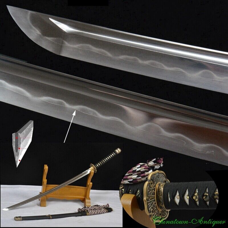 San Mai III SandwichSteel Forging Steel Blade Sharp JP Tachi Sword Katana #2339