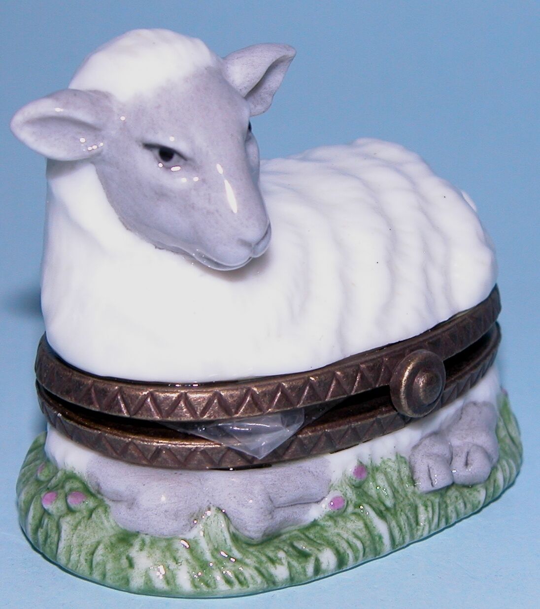 Midwest PHB (porcelain hinge box) Sheep, mint jelly, # 34832-1, lamb NIB