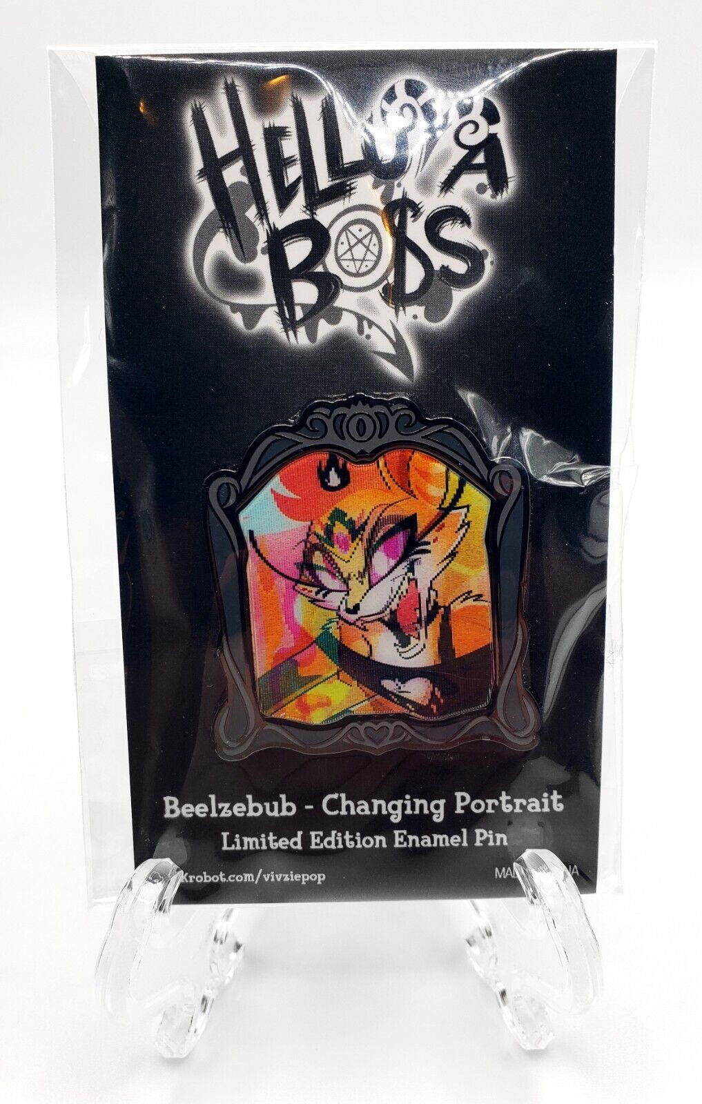 Helluva Boss Beelzebub Changing Portrait Pin - LIMITED EDITION - SOLD OUT