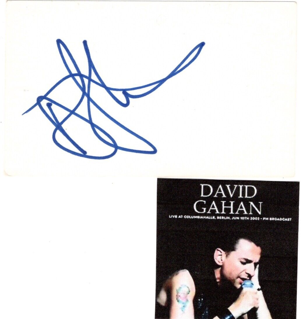 David Gahan signed card  Depeche Mode