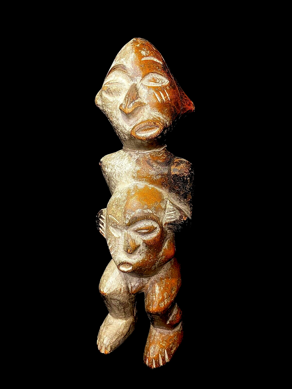 African Wood Fang Ancestor Figure From Congo Circa Fang Tribal -6498