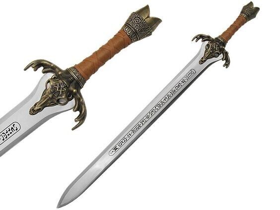 New Heavy Conan - The Barbarian Father's Sword With Wall Plaque - Best Gift