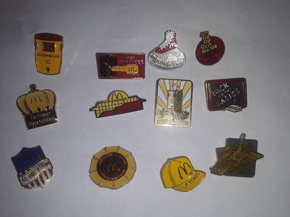 Lot of 12 Vintage Collectible McDonalds Pins