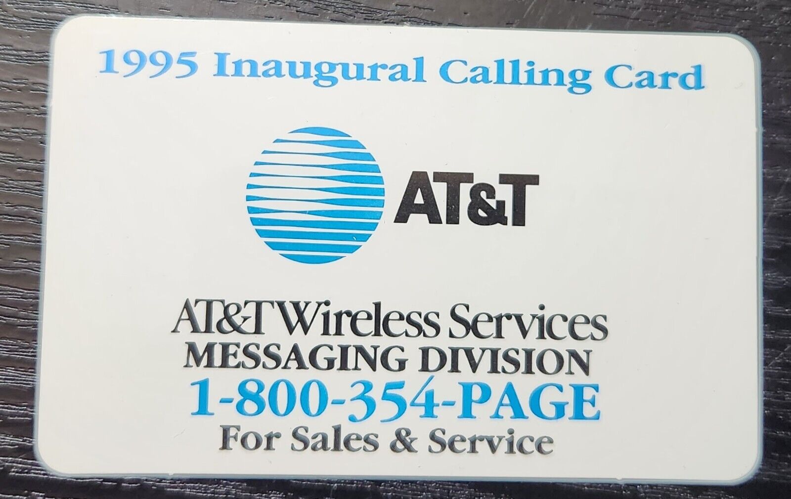 AT&T 1995 Inaugural Calling Card Vintage Phone Card Wireless Service Messaging
