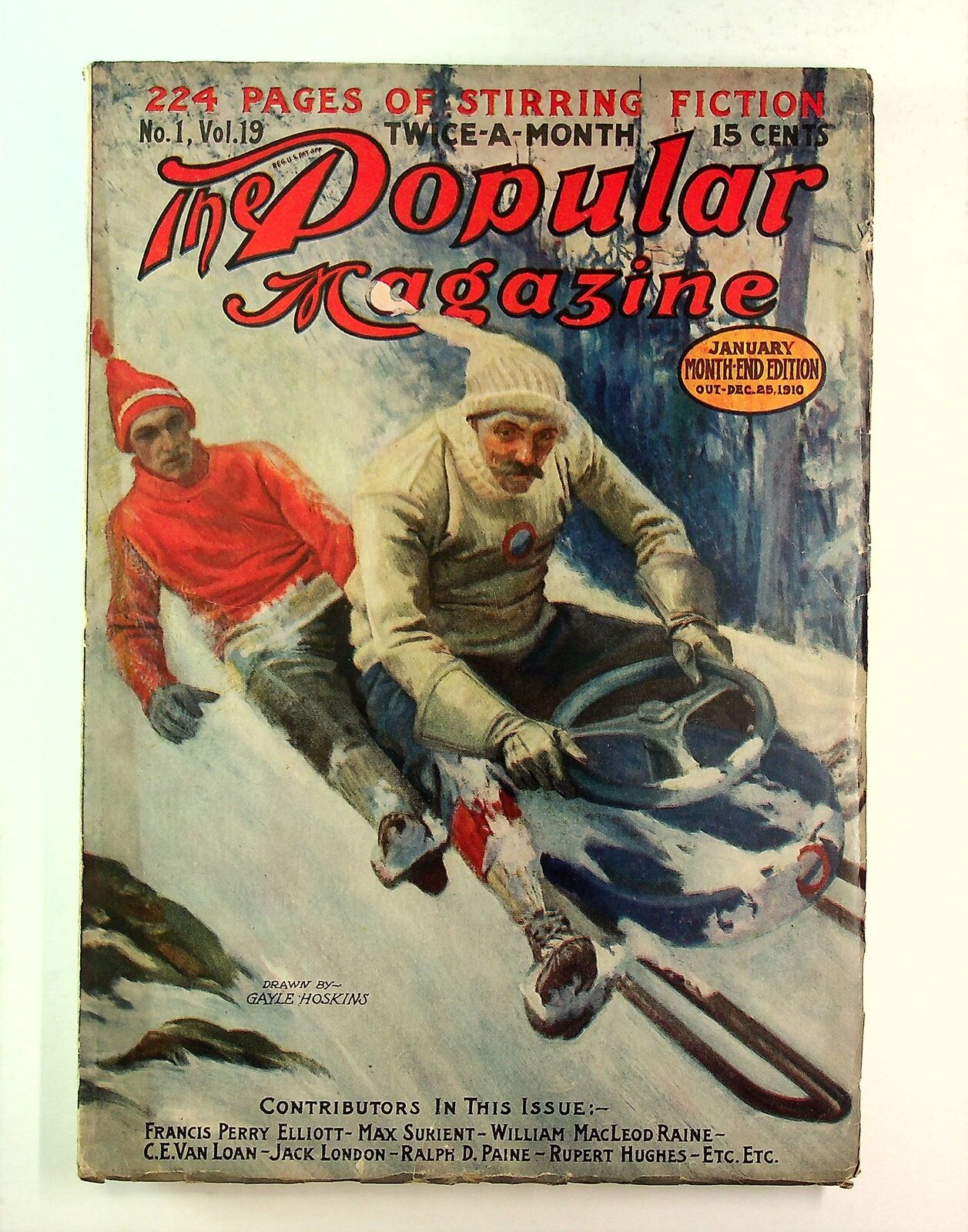 Popular Magazine Pulp Jan 15 1911 Vol. 19 #1 VG+ 4.5
