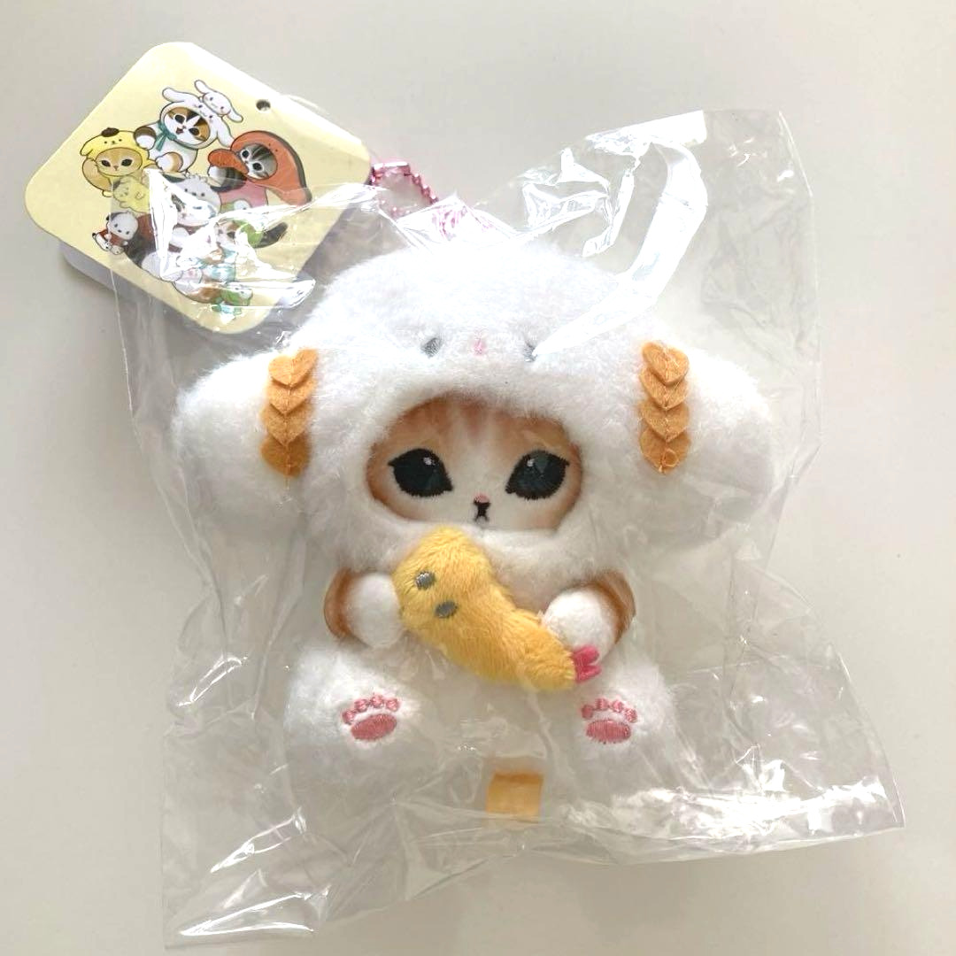 mofusand × Sanrio Characters Cogimyun Plush Toy Doll Keychain from Japan NEW