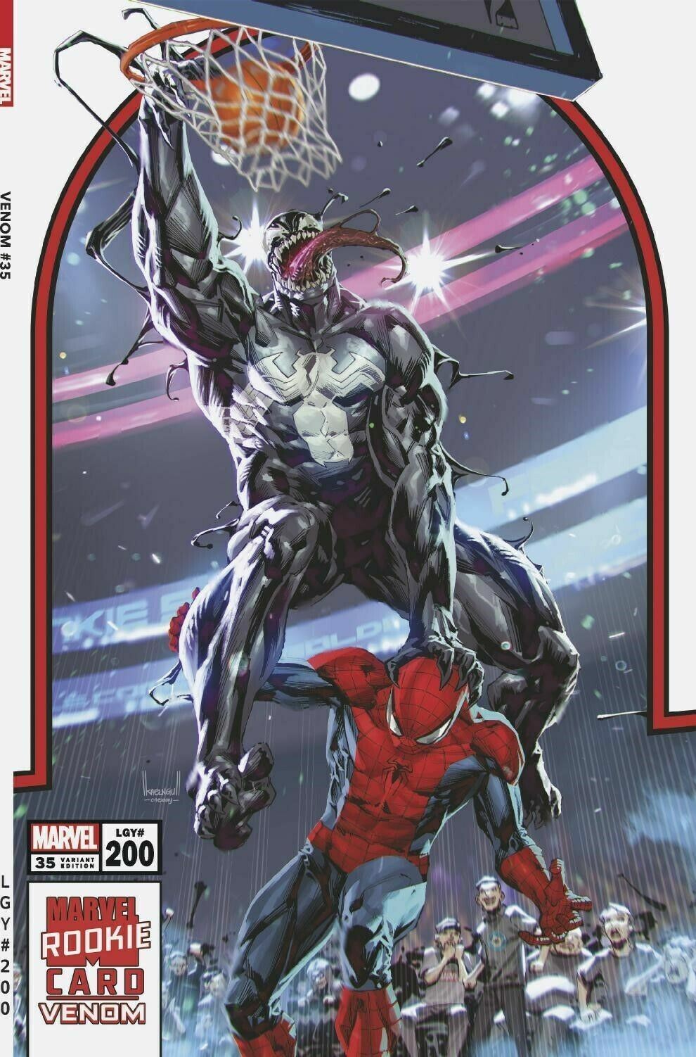 Venom 35 200 Marvel Kael Ngu Spider-Man Basketball Trading Card Variant