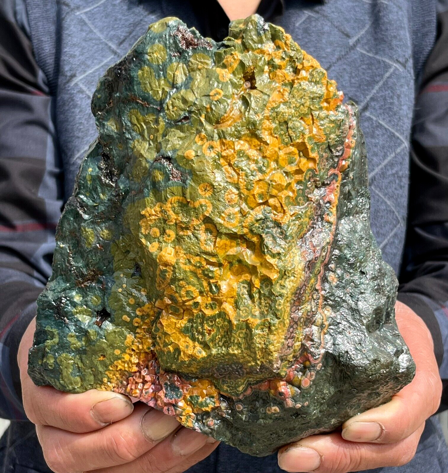 5.47LB Rare Natural Colourful Ocean Jasper Rough Crystal Mineral Specimen