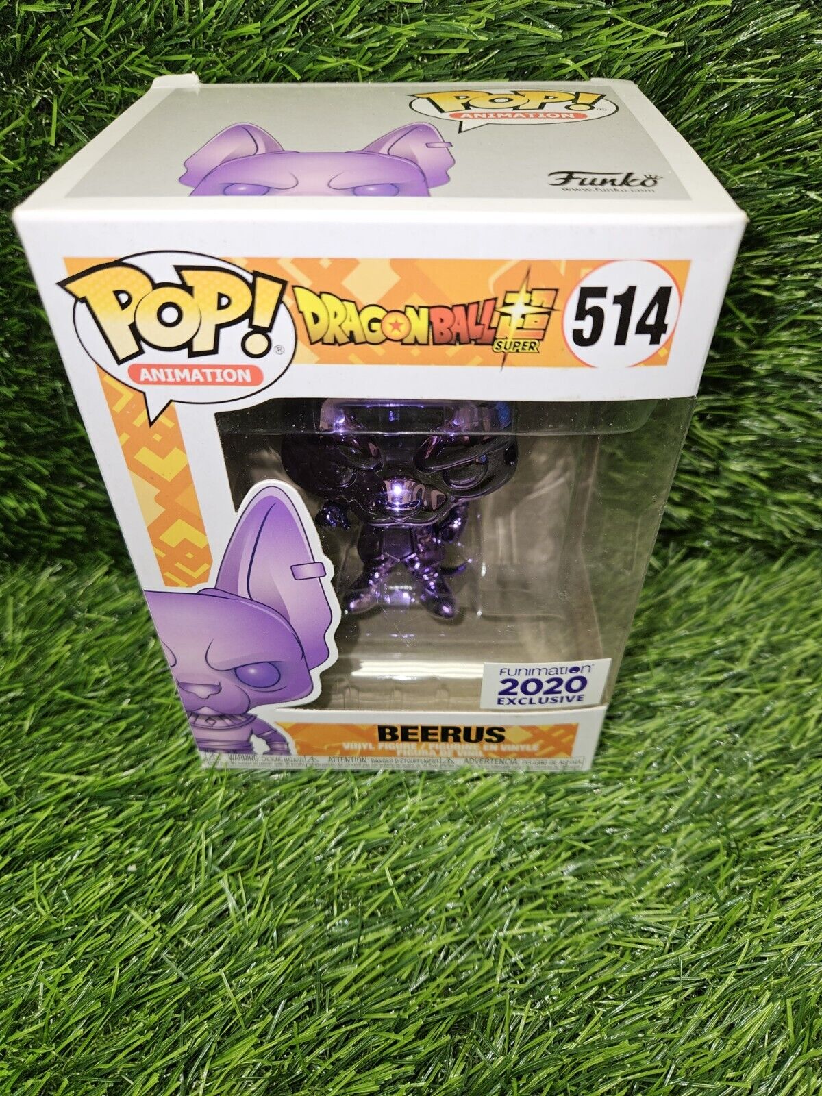 Beerus #514 ~ Funko Pop Dragon Ball Z Purple Chrome Funimation Exclusive Read