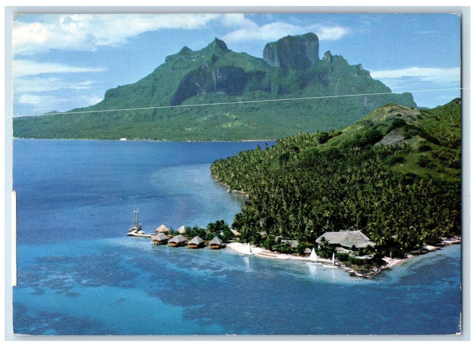 1972 Hotel Bora-Bora Nunue Bora-Bora French Polynesia Vintage Postcard