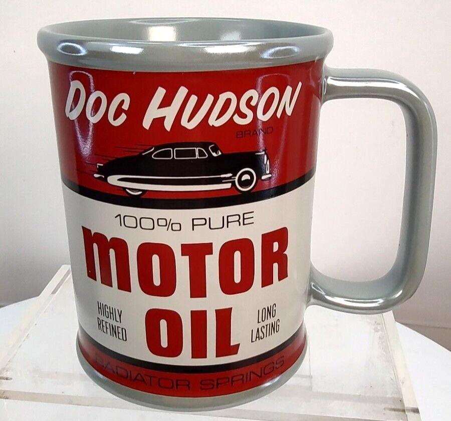 Disney/Pixar Doc Hudson 100 Percent Pure Motor Oil Coffee/Tea Cup/Mug