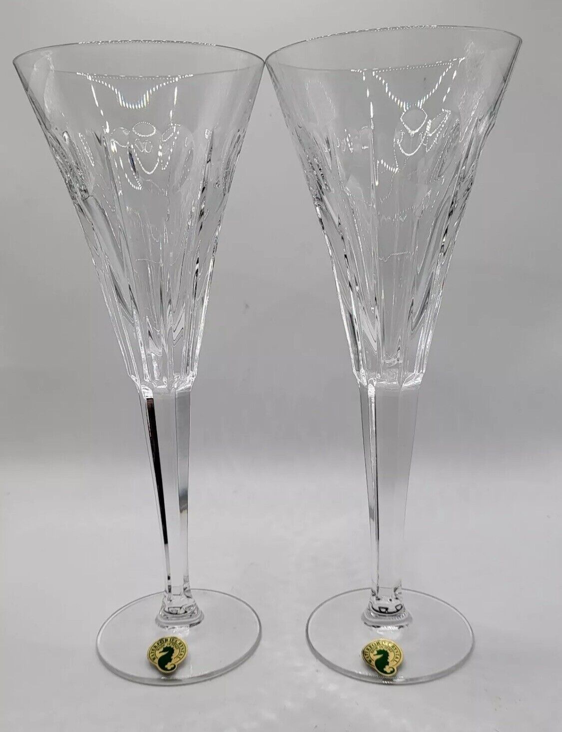 Waterford Crystal Millennium Collection Love Toasting Flutes Never Used