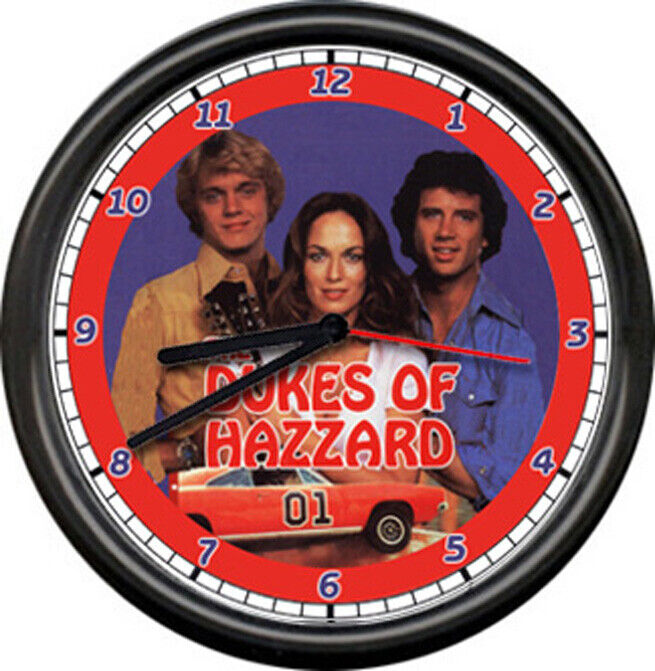 Dukes Of Hazard Daisy General Lee Cast TV Show Car Sign Wall Clock