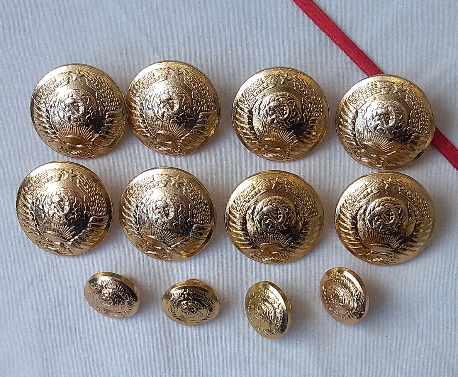 Soviet General's Buttons 24mm & 14mm Lot 12x USSR army military uniform vintage
