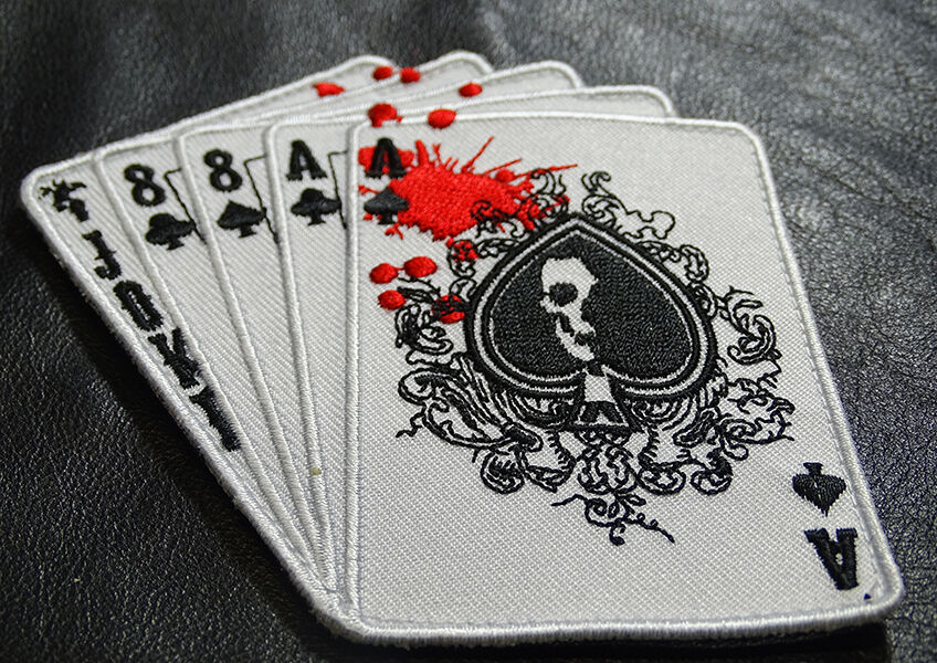 Ace Of Spade Dead Mans Hand Iron on Sew on Patch (MT4W) 