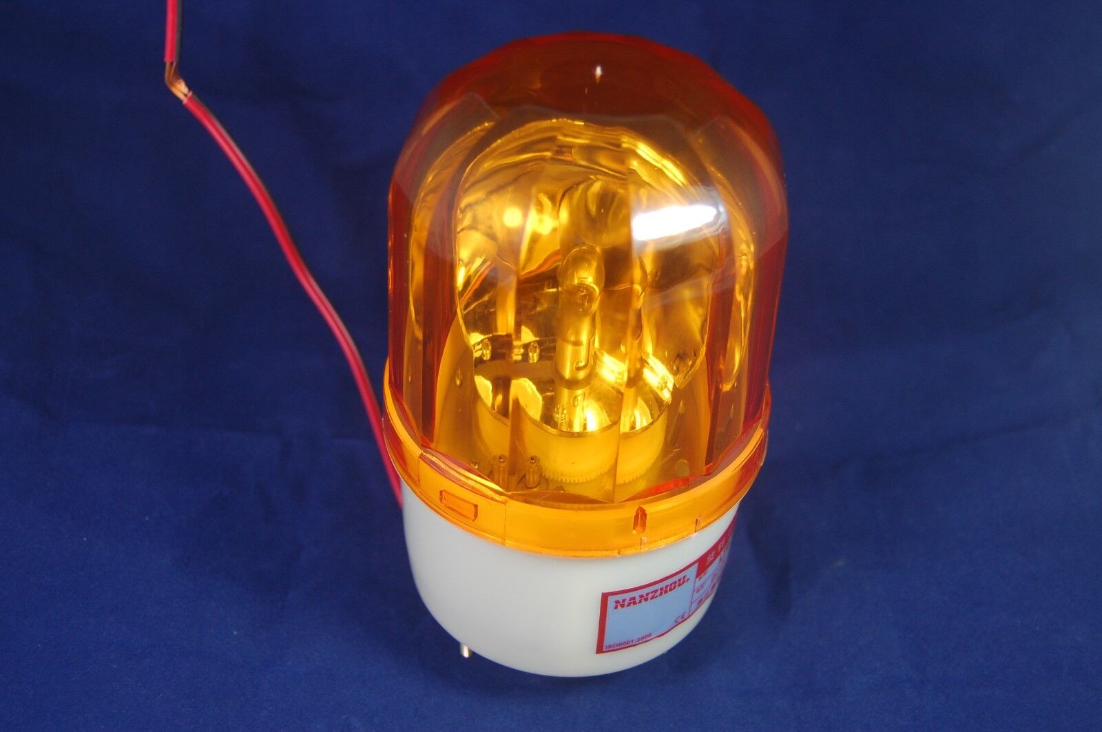 1pc  Bulb Revolving Warning light Φ100mm 90-130RPM Amber 24V DC IP45