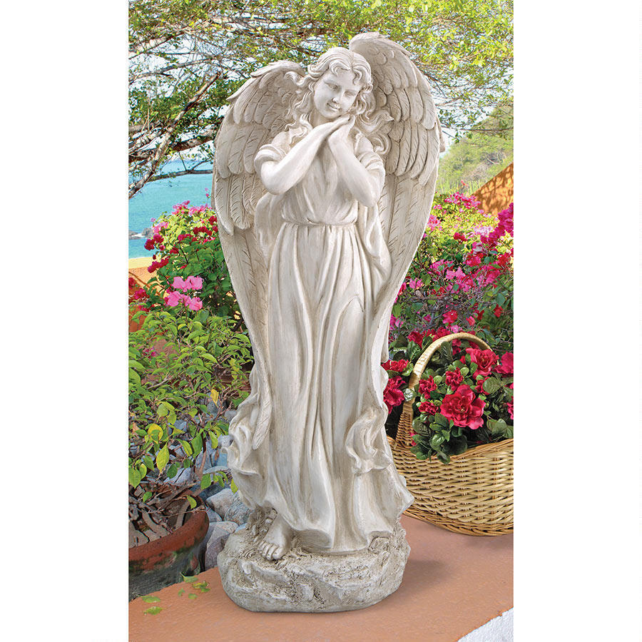 Guardian Heavenly Angel Wings Protective Gentleness Serene Angel Sculpture