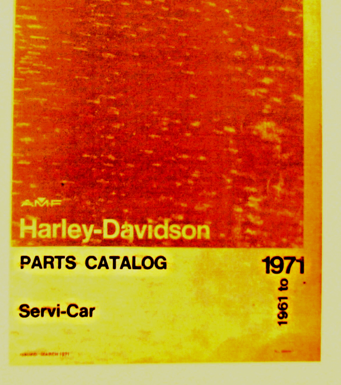 1961-1971 AMF-Harley-Davidson Parts Catalog For Servi Car Models W Supplement
