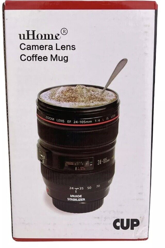 Camera MUG Lens Coffee UHOME Cup EF 24-105mm Stainless Spoon