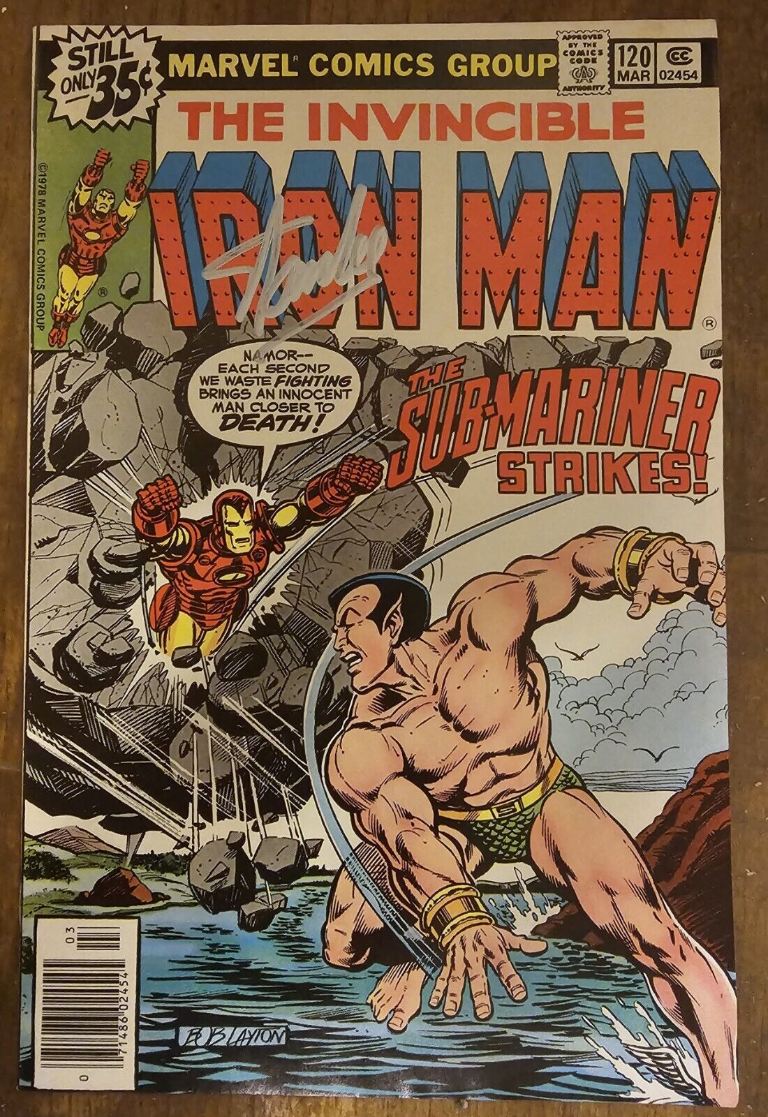 Iron Man 120, Excellent Stan Lee Signature, VF