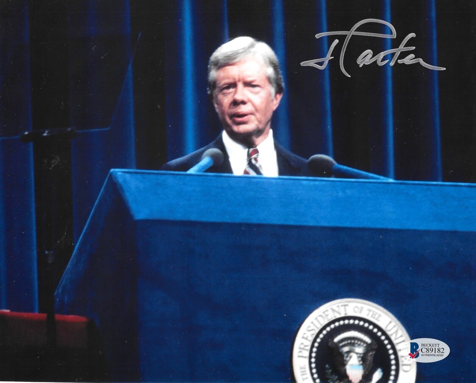 Mr. President Jimmy Carter Autographed 8x10 Photograph Signed 39th POTUS Coa 